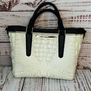 Brahmin Black & Ivory Asher Shoulder Bag